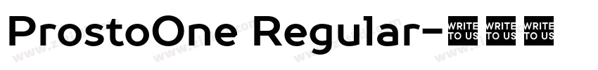 ProstoOne Regular字体转换